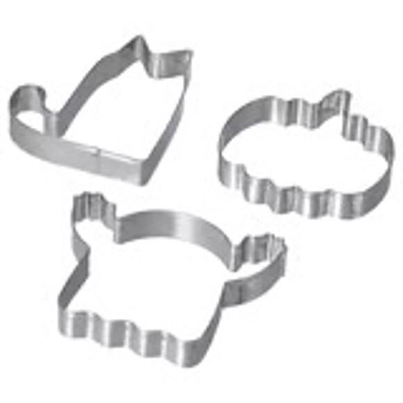 KUSTFYR Spooky Shapes 3-Piece Stainless Steel Halloween Cookie & Toast Cutters - Picture 1 of 3